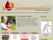 Tablet Screenshot of folkhalsoinformation.se